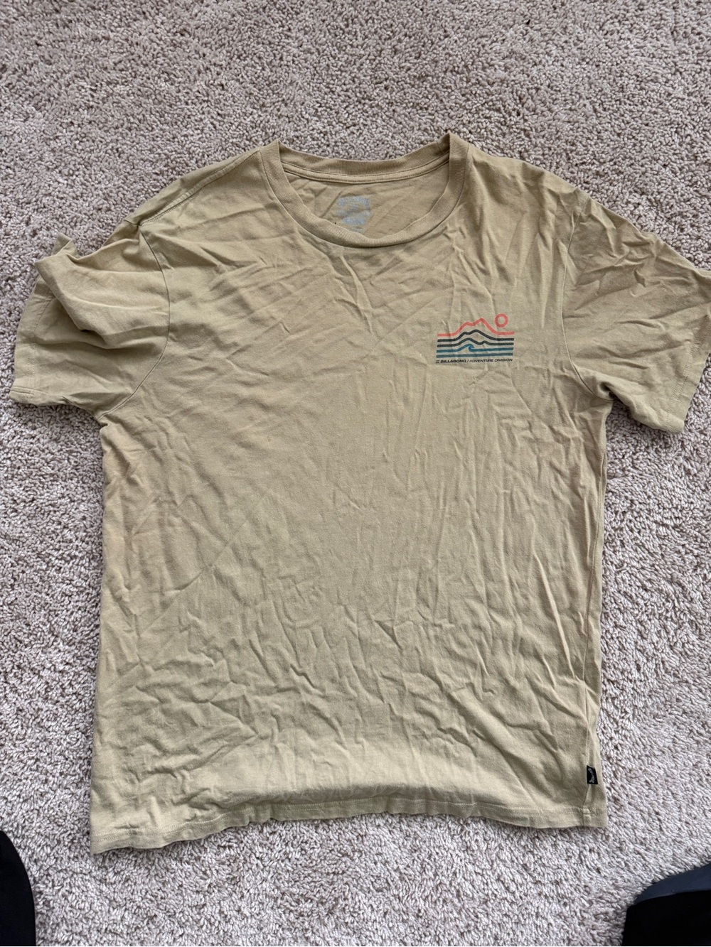 Billabong Tan Short Sleeve Graphic Tee